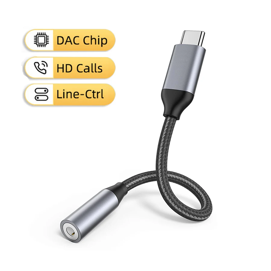 Type C To 3.5MM Jack Adapter USB C Headset Connector For Apple Iphone 16 Pro Max Ipad air Samsung S24 Ultra/Plus A54 A34 M54 5g type c adapter type c to 3.5mm adapter usb to 3.5mm adapter type c aux adapter audio earphone converter type c to aux adapter 3.5mm audio adapter audio headphone adapter