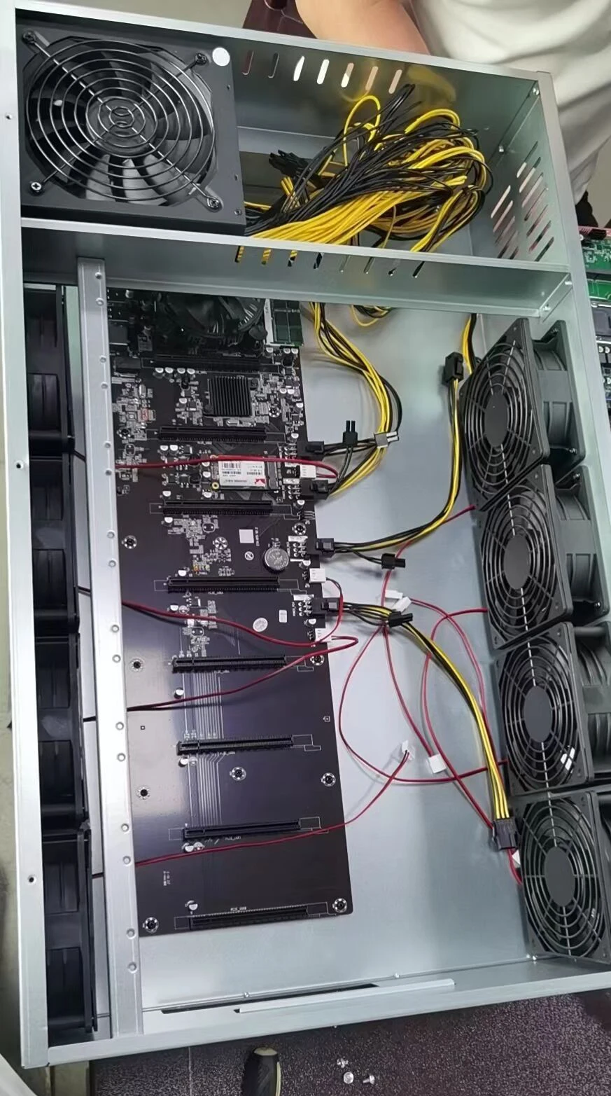 Материнская плата ETH Miner со встроенной картой B85M 65 мм/PSU 200 Вт/8 ГБ ОЗУ/128 Гб SSD/8