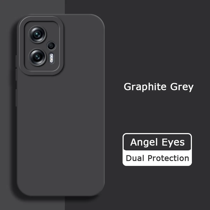 Angel Eyes Liquid Silicone Shockproof Phone Case with 360° Camera Protection - Soft Back Cover