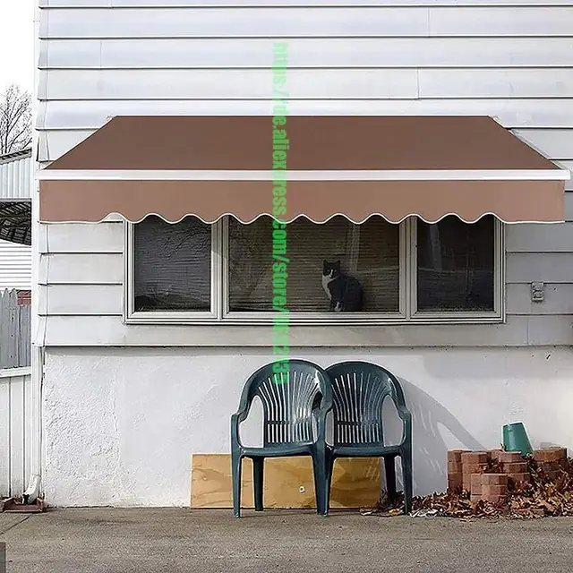 Sötétbarna 450D Oxford Sunshade Ruhák Kerti Üzlet Tájkép -Vízálló Burkolat Univerzális Méretezhető Lombkorona Napellenzők Eső Ponyva - Image 6