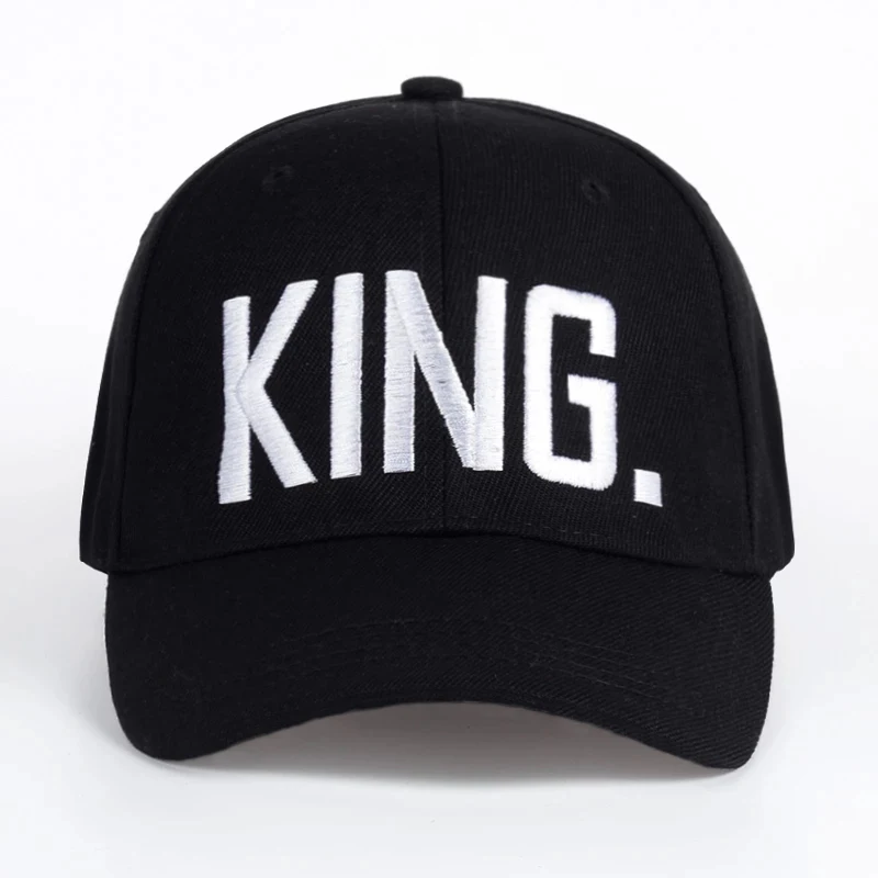 New Women's Letter Embroidered Baseball Cap King and Queen Snapback Hats Couple Hip Hop Style Hats Outdoor Casual Cotton Sun Hat 5