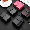 Men Supplies Smoker Smoke Tools Cigarette Box Lighter Holder Cigar Case Name Card Storage Container Nice Gift PU Leather 1