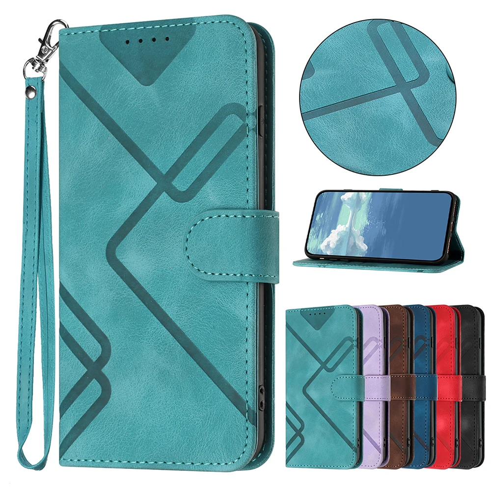 Leather Wallet Phone Case with Card Slots and Holder