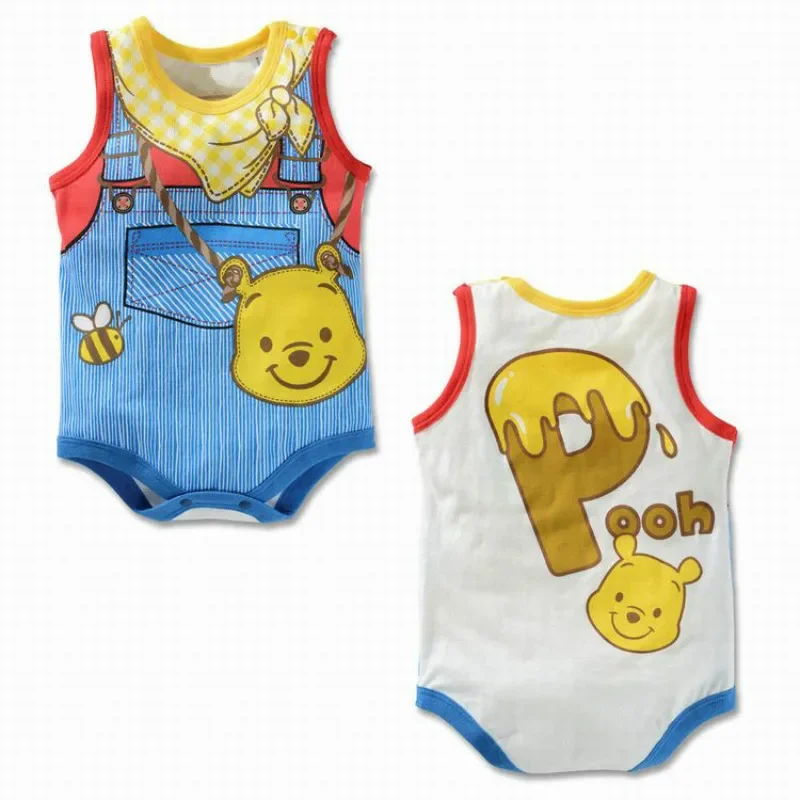 Summer Baby Boy Rompers Infant Sleevless Cartoon Mickey Minnie Girl Romper Newborn Cotton Jumpsuit Outfit Pajamas Bebe Clothes