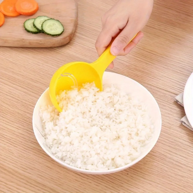 1pc Rice Spoon Non-stick DIY Rice Scoop Mold Rice Ball Spoon Half Round Porridge Spoon Kitchen Accessories