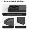Aulumu A16 Aramid Fiber Case Ultra Slim Lightweight Real Cooling Aluminum Camera Frame Compatible with MagSafe for iPhone 16 Pro 6