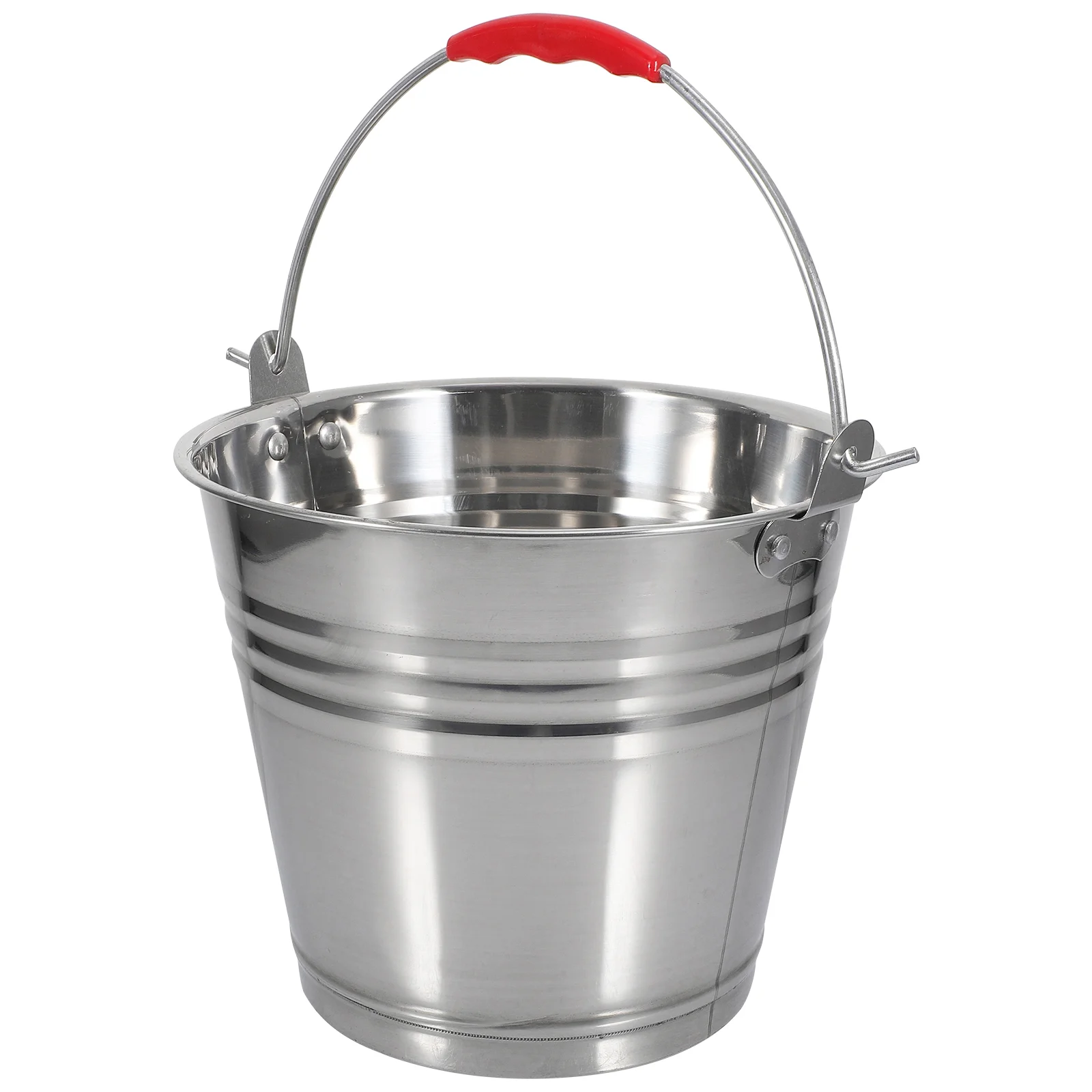 

Stainless Steel Bucket with Handle Portable Water Bucket Multifunctional Milk Bucket