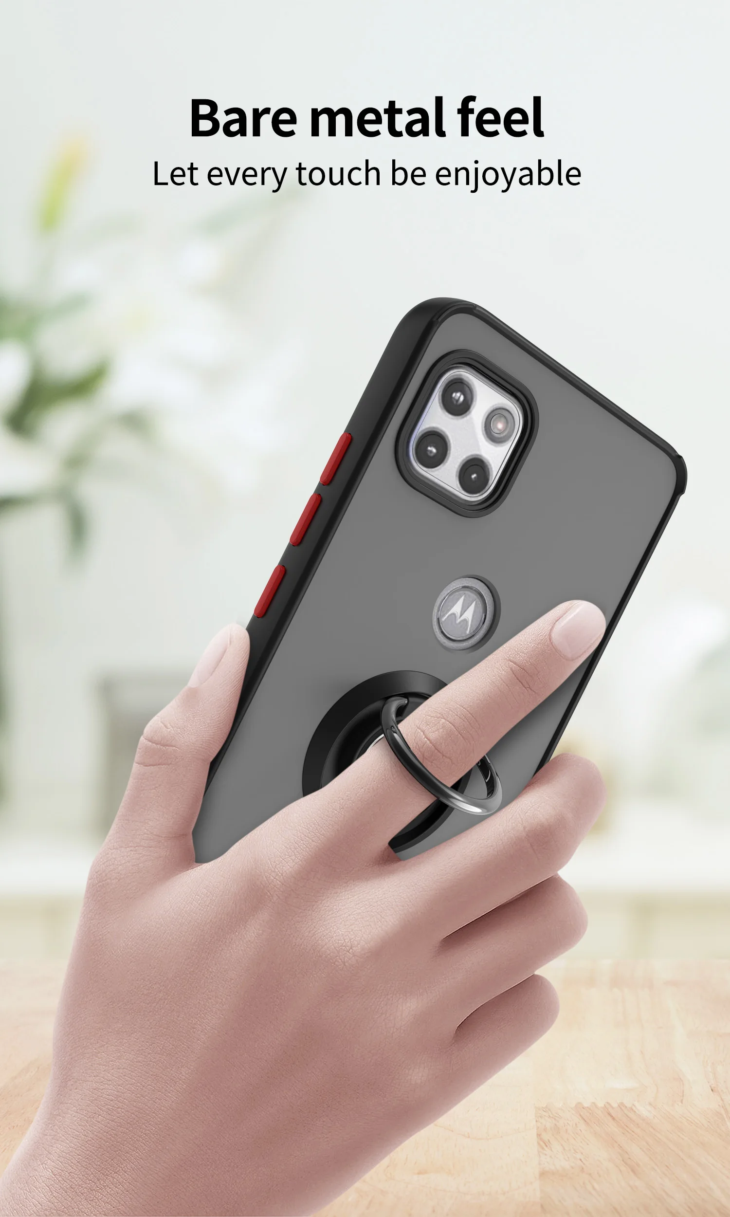 Shockproof Magnetic Ring Back Phone Cover
