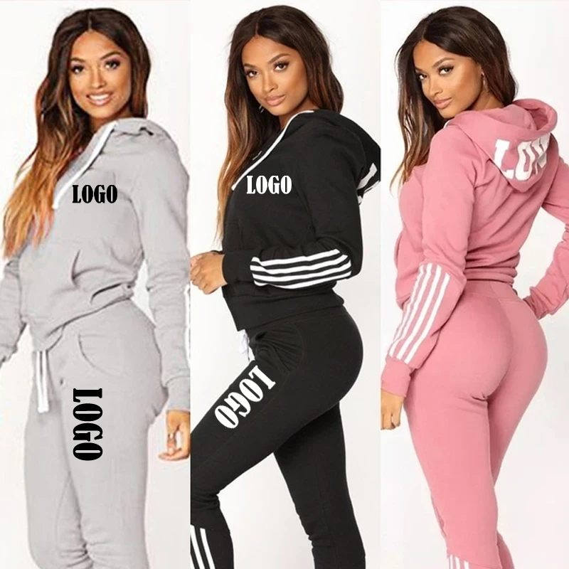 Hot Sexy Women's Fashion Tracksuit Striped Hoodies and Jogger Pants Ladies Daily Casual Y2K Clothes 2022 women sexy v neck tops and skinny pants set 2 two piece set elegant office ladies workwear outfits casual tracksuit