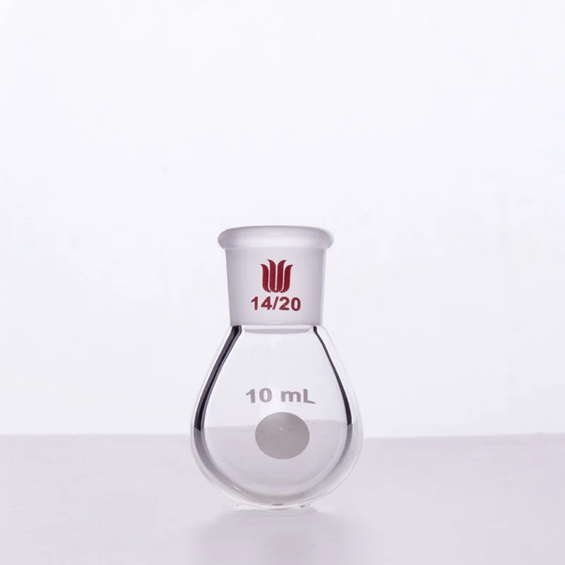 SYNTHWARE Thick walled eggplant shaped bottle 5mL10mL25mL50mL100mL High strength Heavy wall Borosilicate glass flask F31