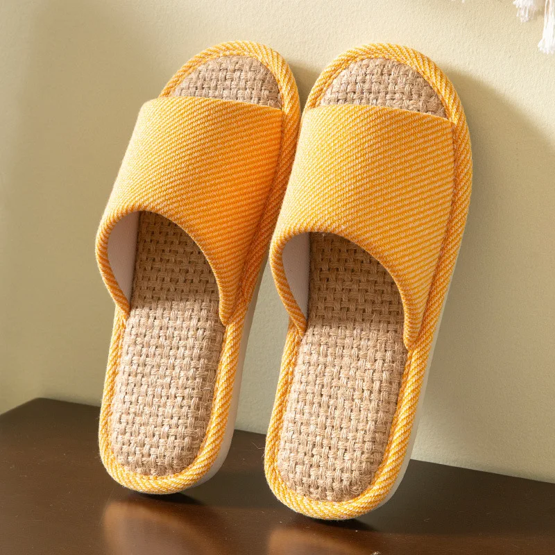 Cloth Slippers Linen Indoor Summer Silent Slippers Couple Air Conditioning Slipper