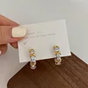 Boucles d'oreilles Vintage CC Design pour femmes, mode coréenne, croix X, Zircon, bijoux de fiançailles, cadeaux, vente en gros