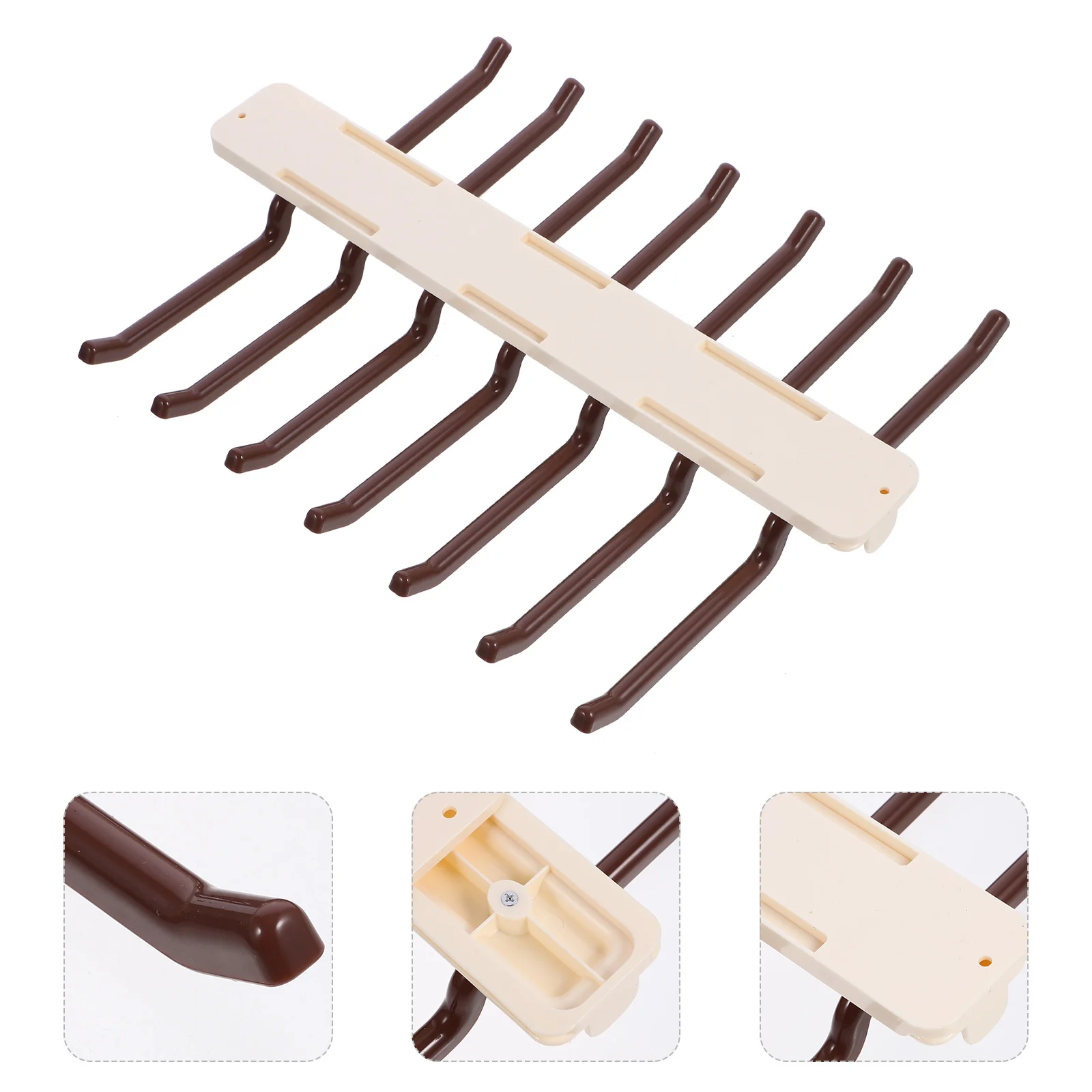 

Closet Pull Out Rack Wardrobe Sliding Rail Hook Organization Sliding Rack