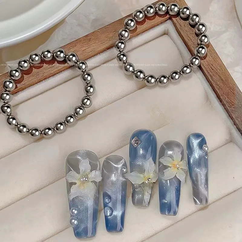 Nail tools cat eye magnet 5mm round magnet beads 20 pcs composition nail tips DIY nail art charm