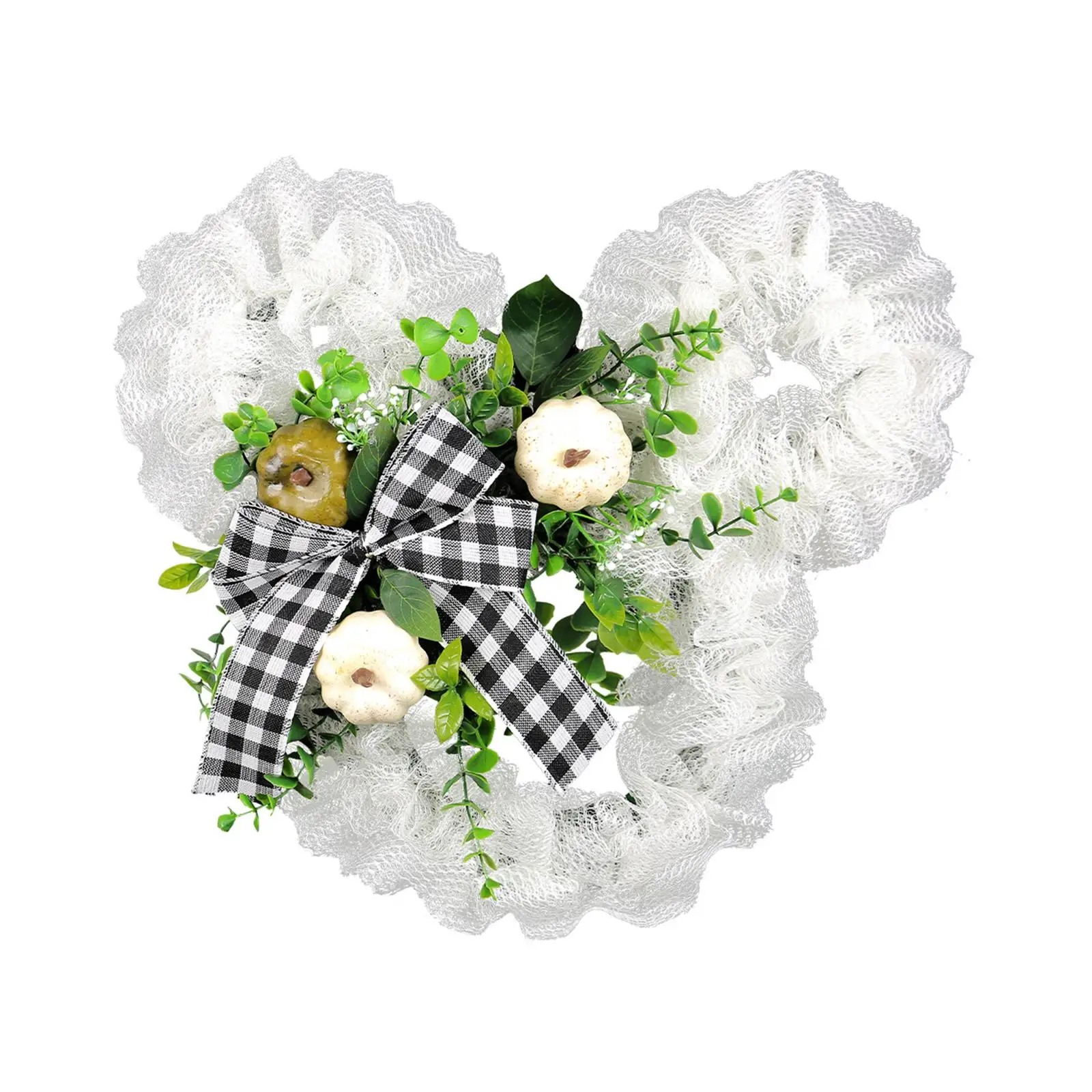 Artificial Summer Flower Wreath Mesh Wall Hanger for Office Holiday Party