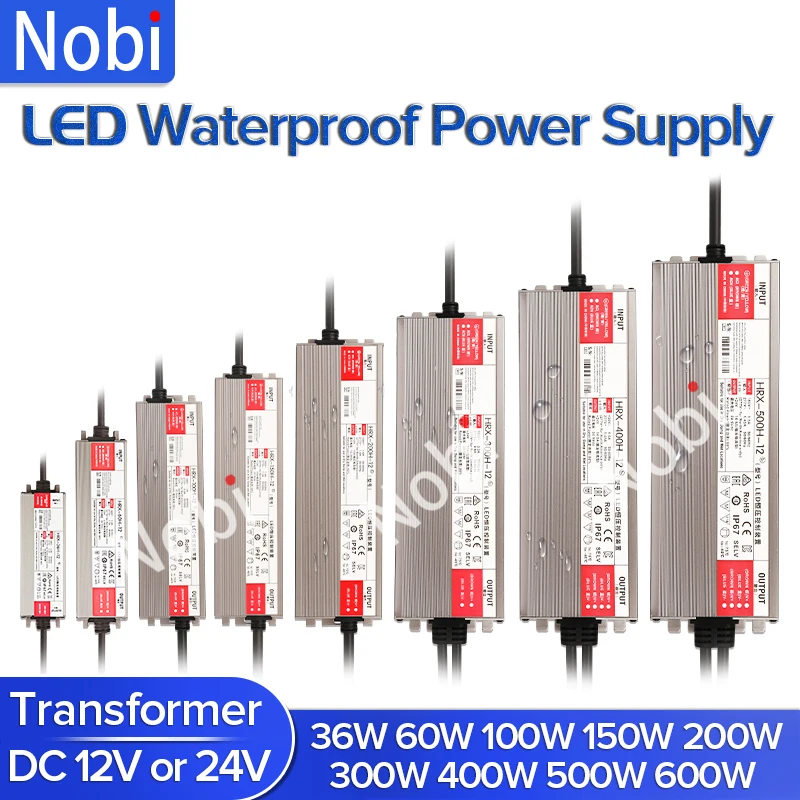 Switching Power Supply Ip67 Waterproof Power Supply 12v/24v Ac-dc Led ...