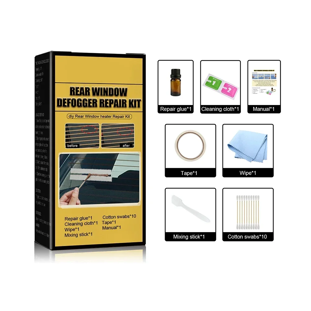 Car Rear Windshield Defogger Car Rear Windshield Defogger Repair Kit DIY Quick Repair Permanent Repairs Quick Installation