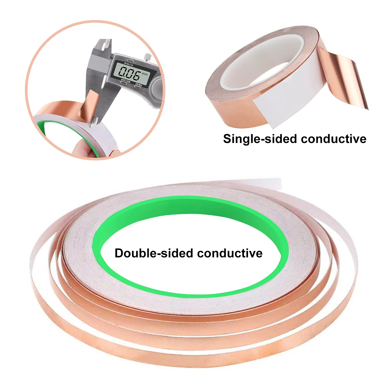 Versatile Adhesive Conductive Copper Foil Tape - Multiple Widths, 20M Length