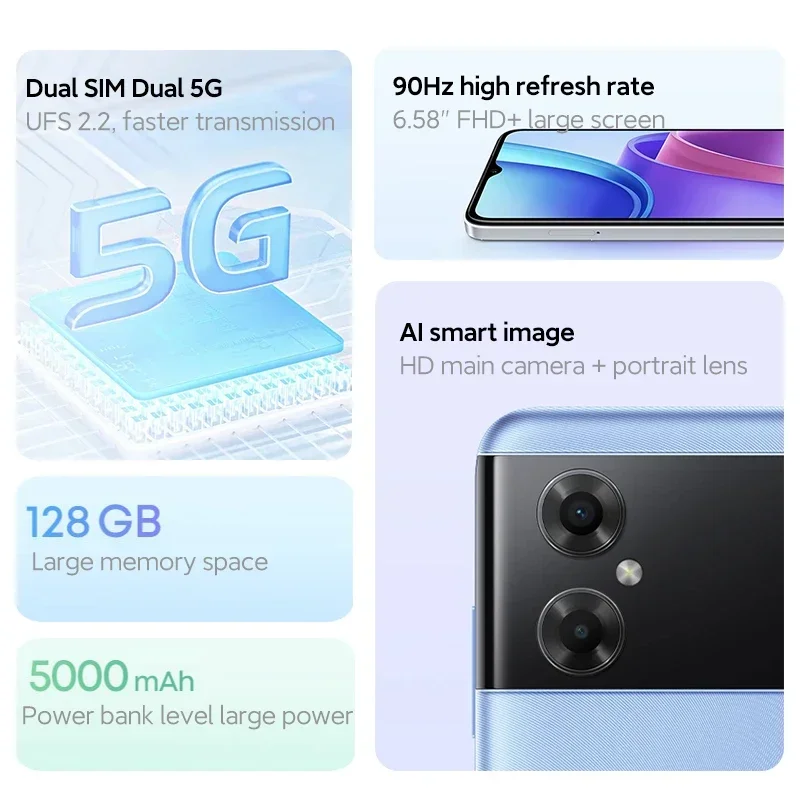 Global Rom Xiaomi Redmi Note 11R 4/6/8GB+128GB MTK700 5000mAh 5G Smartphone 90 Hz 6.58“ FHD+ 13MP Bluetooth 5.1 Mobile Phones