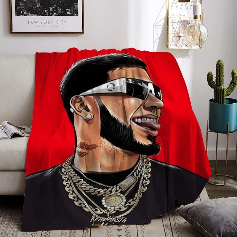 Anuel Aa Summer Blanket for the Sofa Fluffy Soft Blankets Bedroom Decoration Bedspread Bed Throw Decorative Custom Anime Knee 2