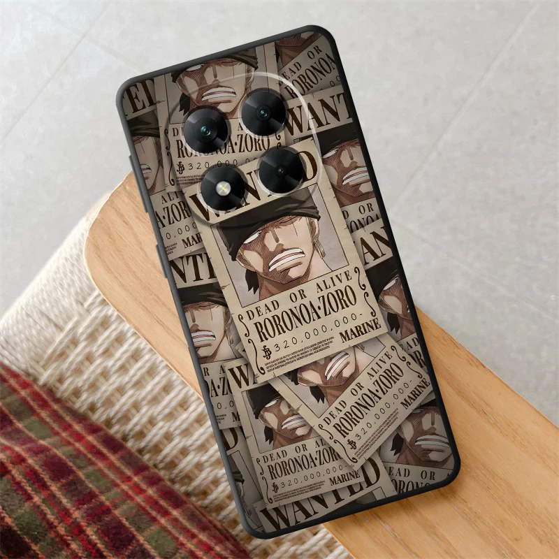 One Piece Wanted Notice Black Soft Phone Cover Case
