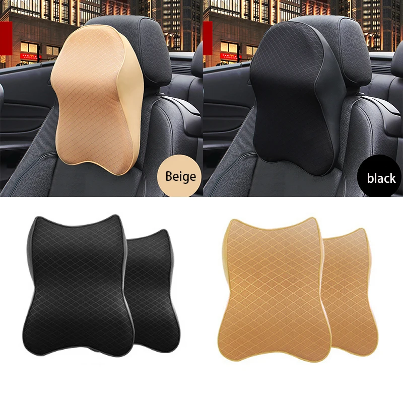 Car Seat Headrest Pad 3d Memory Foam Pillow Head Neck Pain Relief