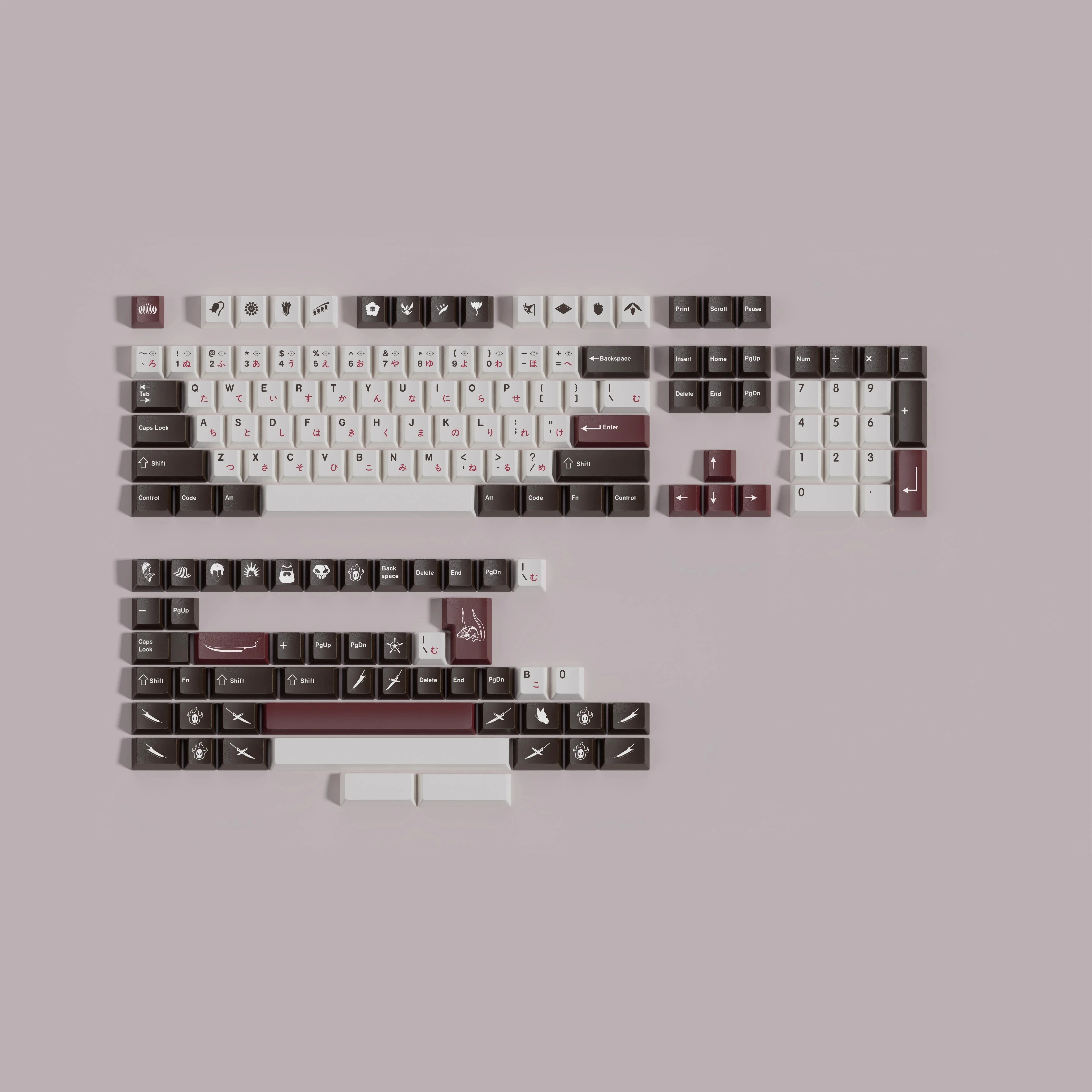 Conjunto Bleach Keycaps Pbt Dye Subbed Key Caps para 61 64 68 84 96 104 Layout Mecânico Teclado Cherry Perfil Keycap 1 - Imagem 2