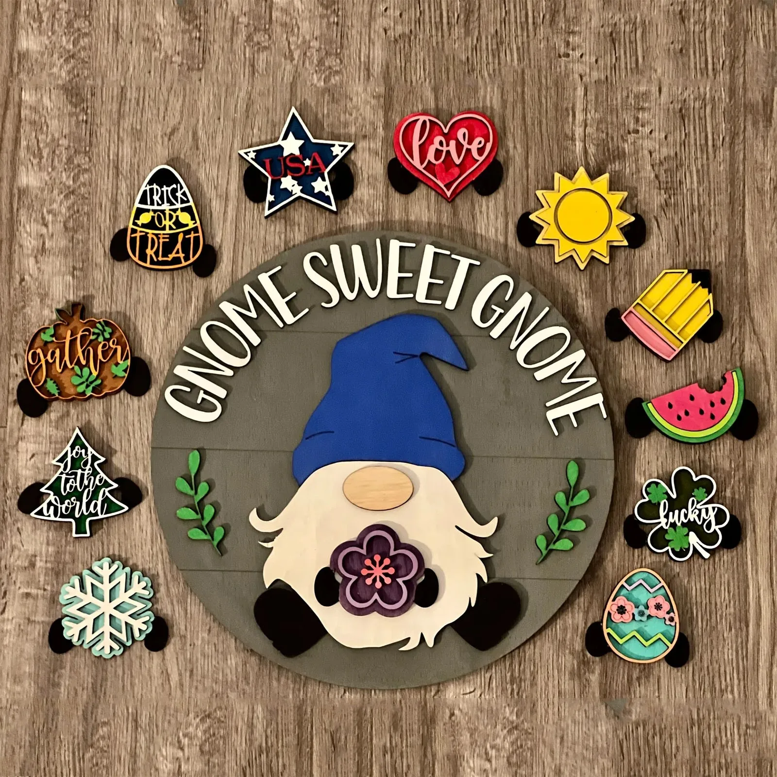 

2023 Spring Dwarf Can Replace The Festival Wreath Welcoming The Easter Decoration House Garden Door Hanging Wall Decorations