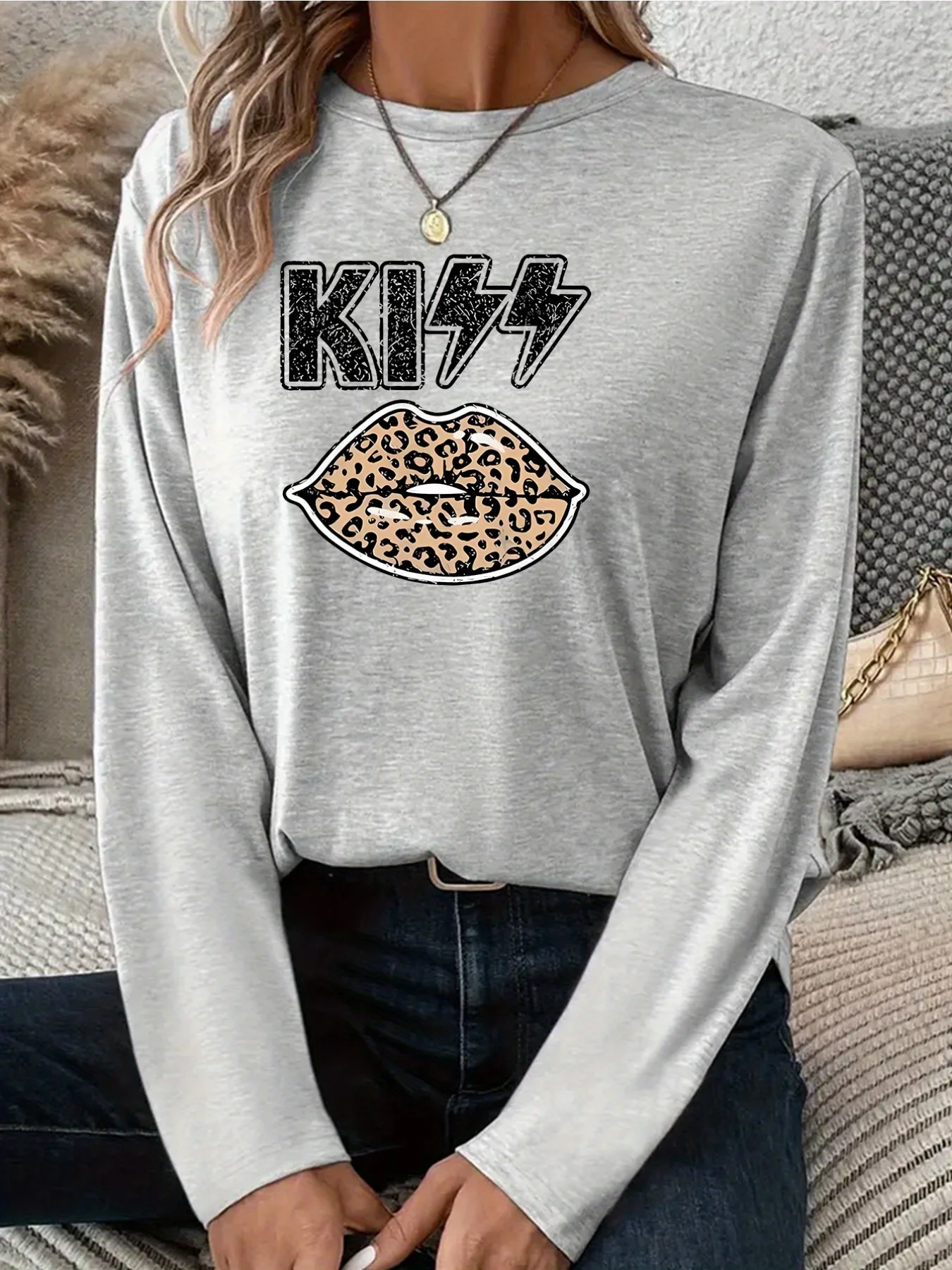Slim Fit Womens Long Sleeve Cotton T-Shirt - Thin White Top