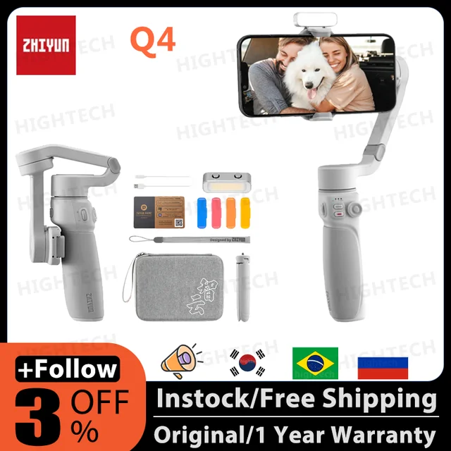 Zhiyun Smooth 4 Phone Gimbal Stabilizer - Smooth Q4 Smartphone Gimbal  3-axis Phone - Aliexpress