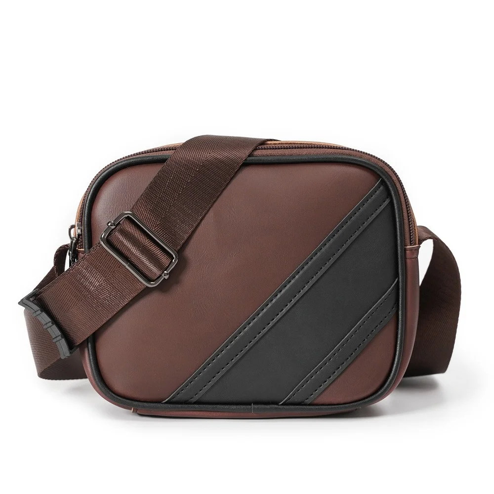 

Мужская маленькая модная винтажная уличная сумка через плечо, мужская повседневная сумка из искусственной кожи в стиле ретро, брендовая сумка-мессенджер на плечо для телефона, новинка 2022