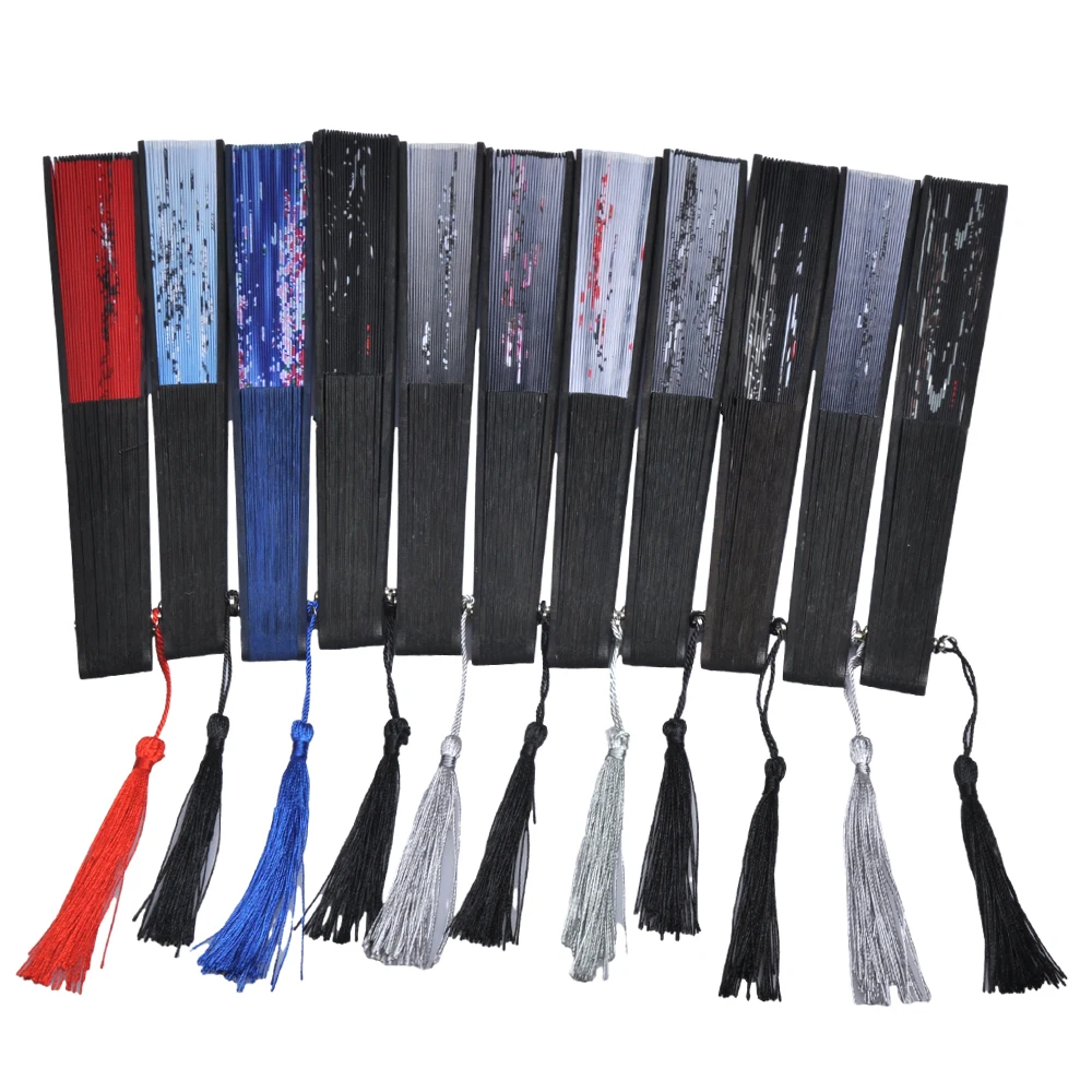 Folding Hand Fan Weddings Traditional Chinese Japanese Korean Art Craft Gift Bamboo Room Dance Props Wood Fans Home Decorations 6