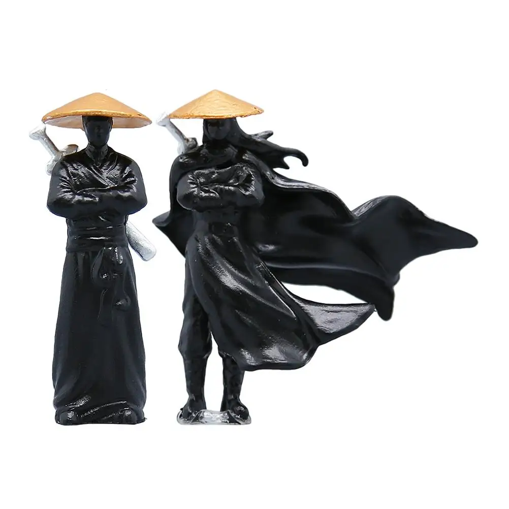 2 Pcs Chivalrous Trinkets Terrarium Desktop Figurines Halloween Micro Landscape Ancient Figure Garden Plastic Ornament. Office