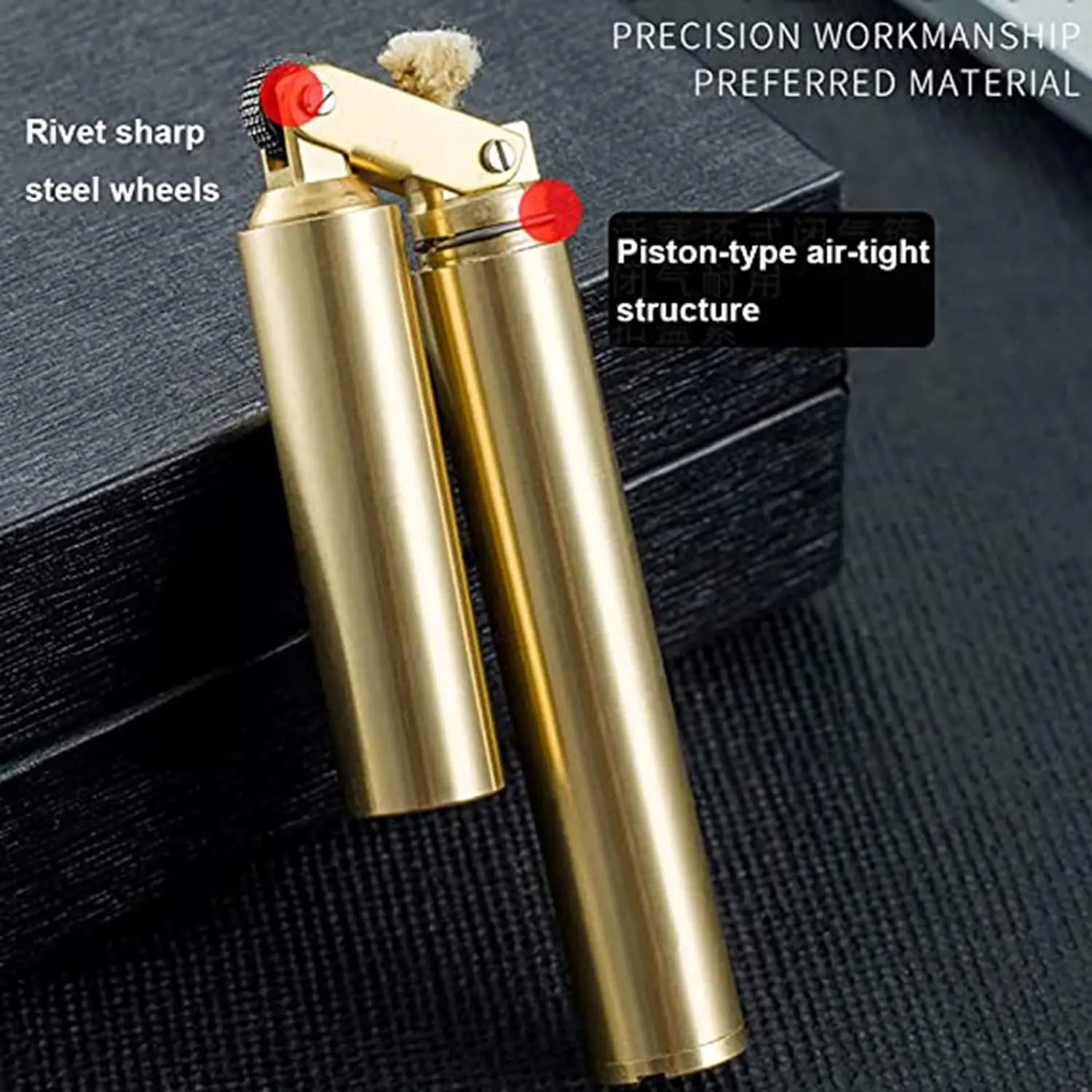 Kerosene Lighter Brass Lighter for Camping BBQ Kitchen No Oil
