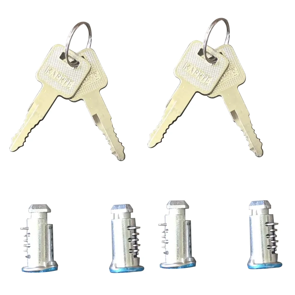 Set of 4 Roof Bar Rack Box Barrel Locks & 4 Keys Fits Thule, Halfords Roof Bars & Cycle Carriers