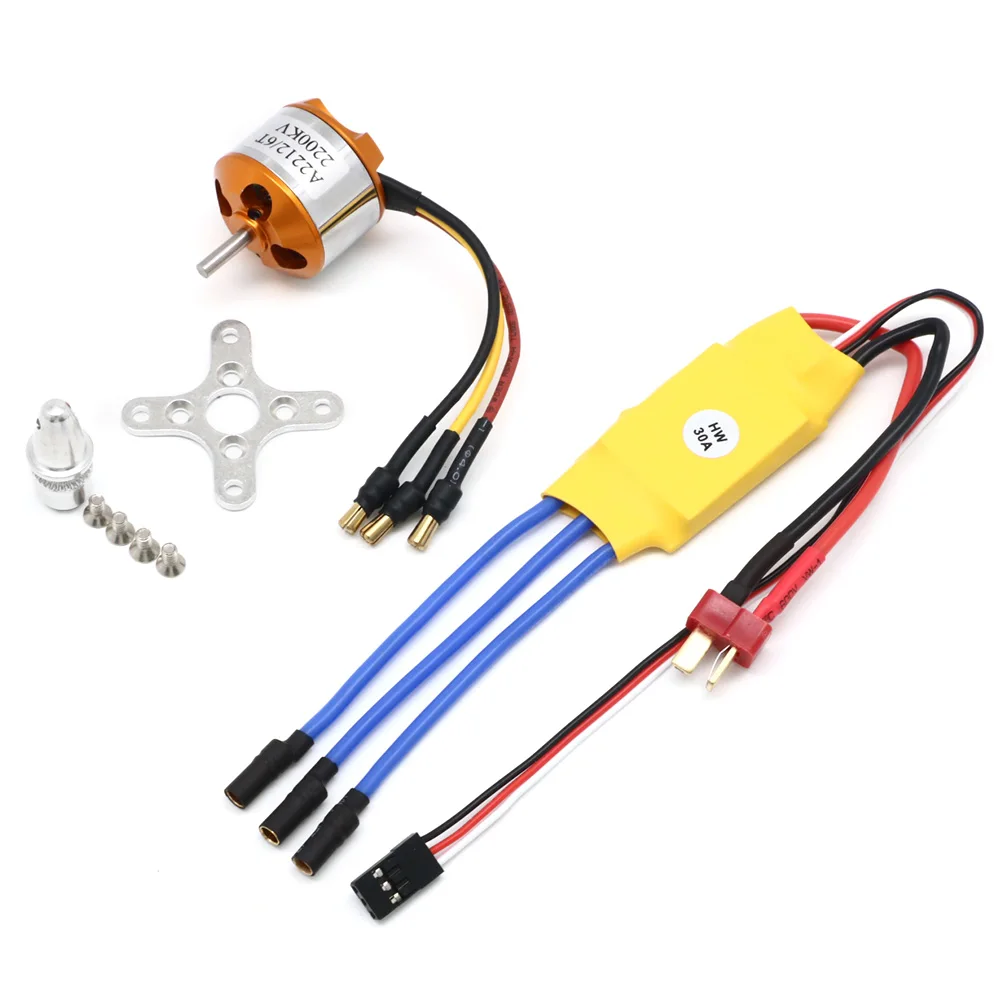 A2212 2212 2200KV Brushless Motor 30A ESC Motor 6035 Propeller SG90 9G Micro Servo for RC Fixed Wing Plane Helicopter