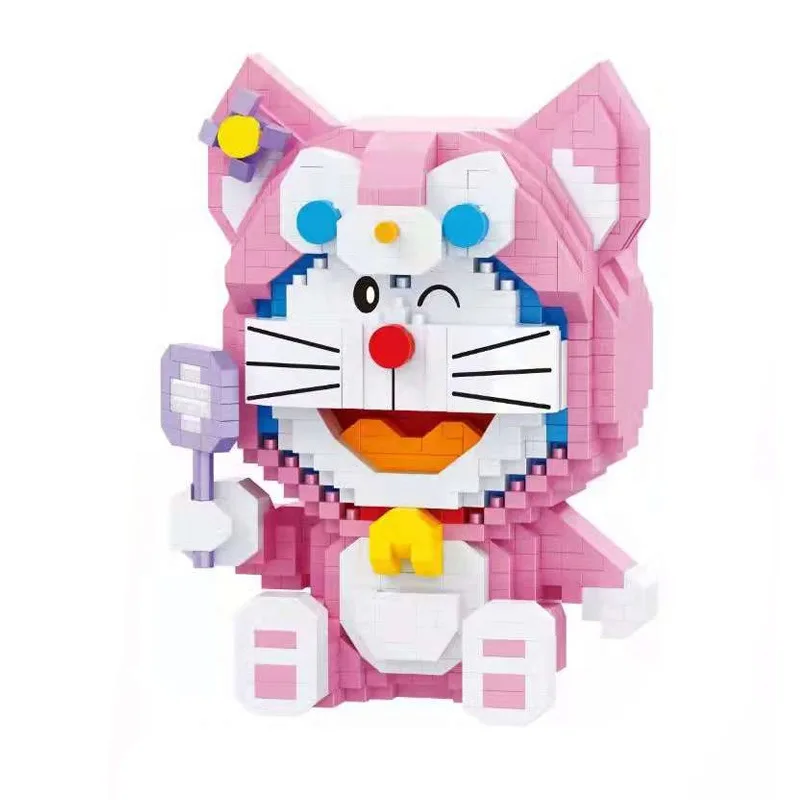 

Строительные блоки Doraemon, микрочастицы в сборе, головоломка, игрушка для девочек на День святого Валентина, подарок «сделай сам», украшения, подарки на день рождения для детей