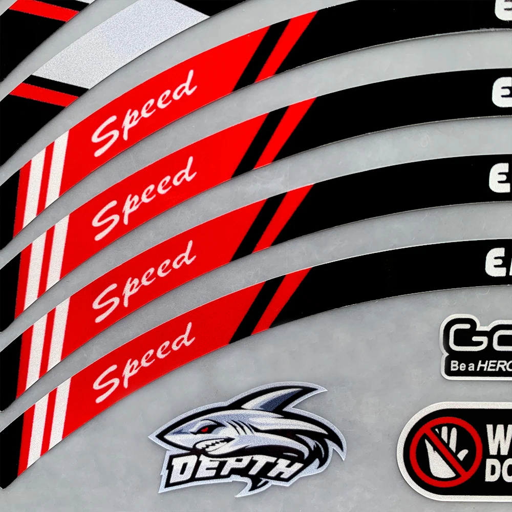 Amazon.com: PuLaif Stripe Stickers Motorcycle Rim Decal