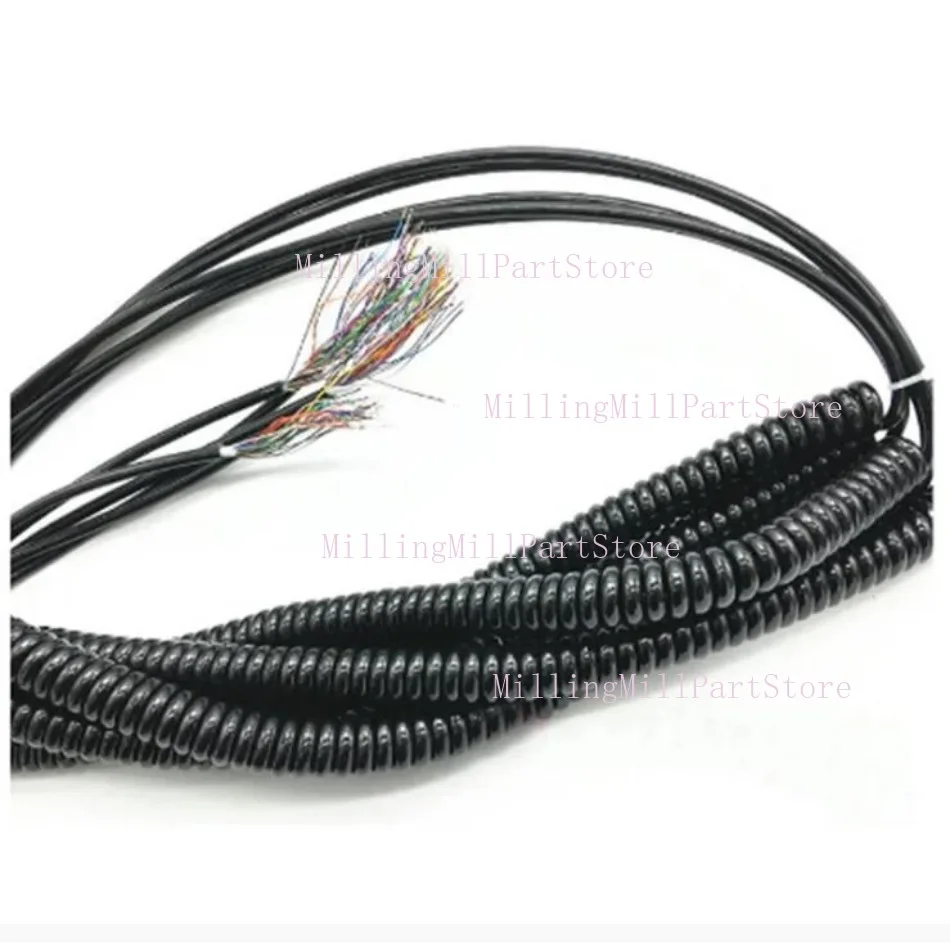 1pc 12 15 16 17 18 19 21 Cores Spring Spiral Cable Coiled Cable for CNC Handheld Encoder Manual Pulse Generator MPG