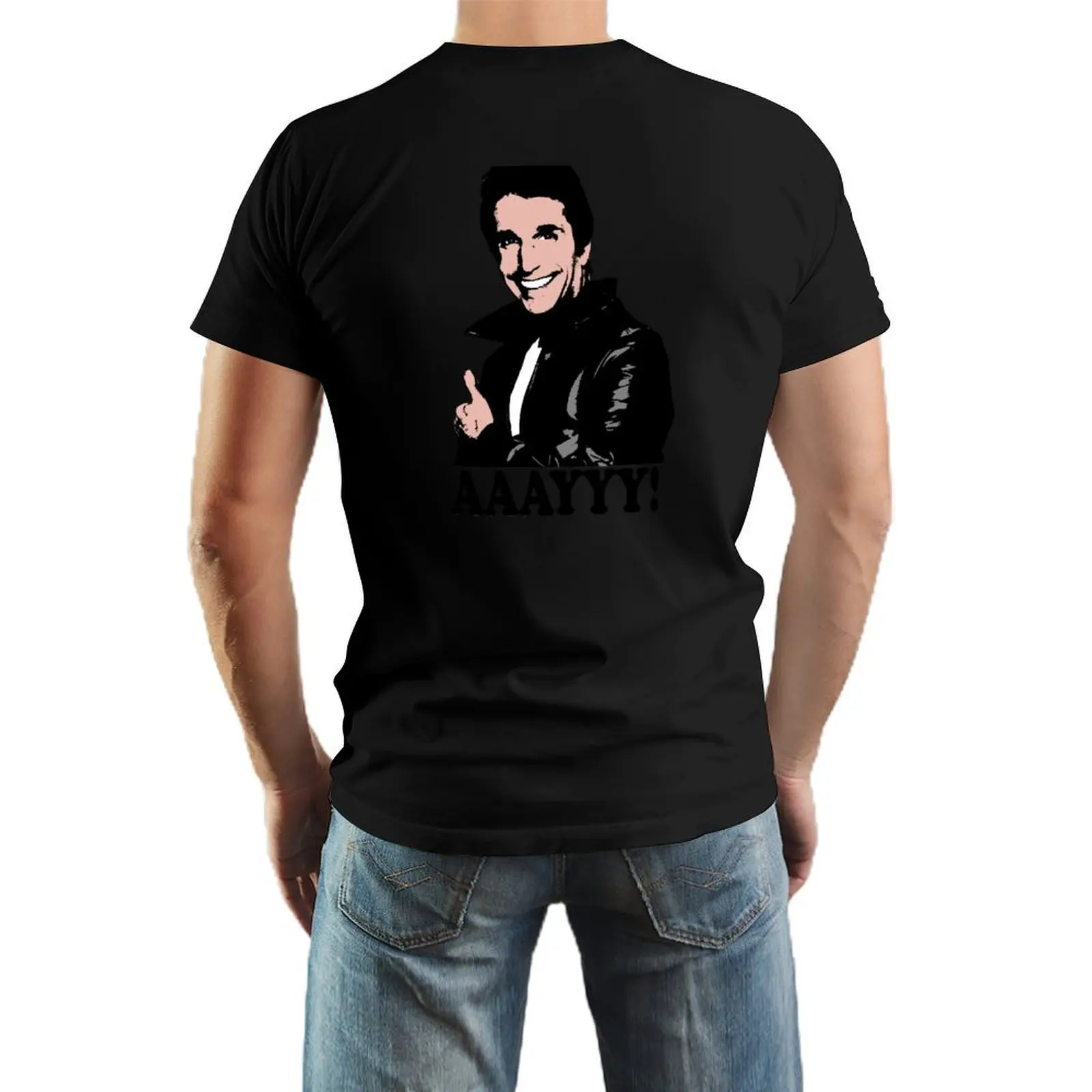 Fonz с хорошими днями Aaayyy! Футболка, футболки, эстетическая одежда, черные тяжелые футболки для мужчин