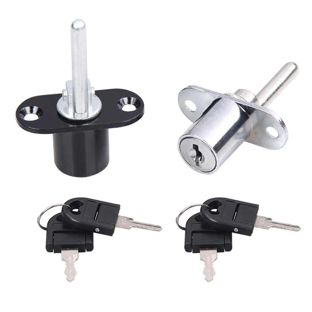 16/19mm Desk Cabinet Drawer Front Lock Stable Cam Cylinder Triple Lock With Keys Office Desk Drawer Locks Furniture Hardware