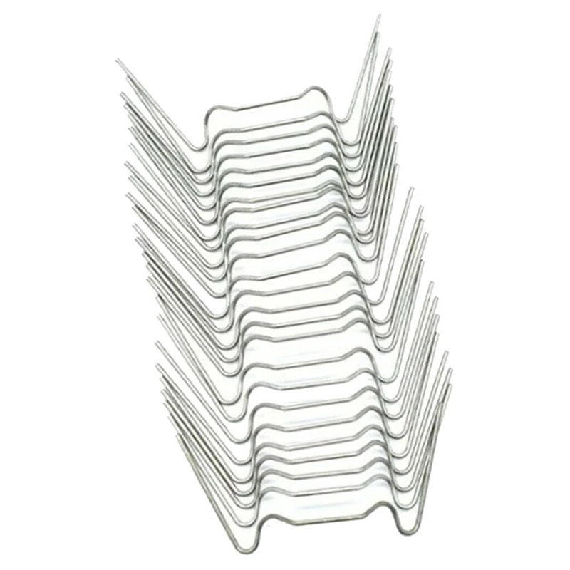 25Pcs U-Shaped Steel Garden Piles Stainless Steel Greenhouse Fixing Clips Garden Nail For Weed Fabric Landscape Anti-Bird Net