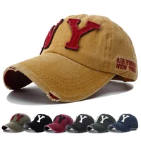 2023 New Designer Black Red Ny Baseball Cap New York Snapback Hiphop Vintage Washed Denim Dad Hats for Women Men Gorra Beisbol 2