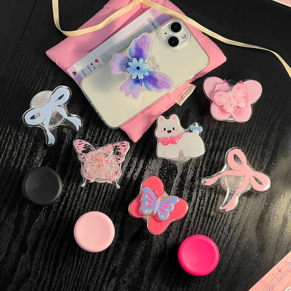 Korean Cute Butterfly Phone Grip and Stand