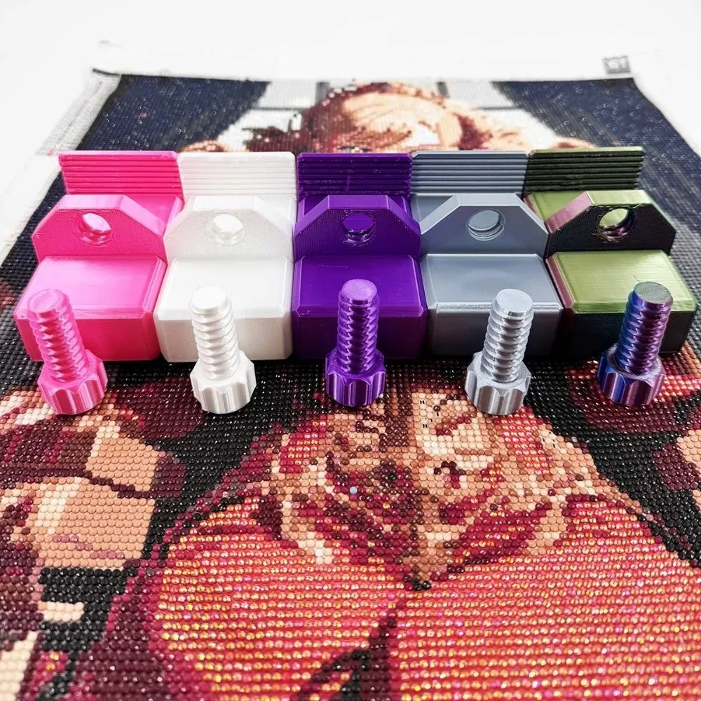 Glitzer DIY Craft Point Drill Stiftehalter Bunte Stickerei Aufbewahrungsbox mit Befestigungsclip Stifte Aufbewahrungsregal für Nail Art – Detail 3