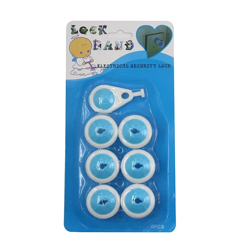 Socket Covers 7pcs/set Baby Electrical Safety EU Power Outlet Protector Anti-electric Shock Plugs Guard Locks