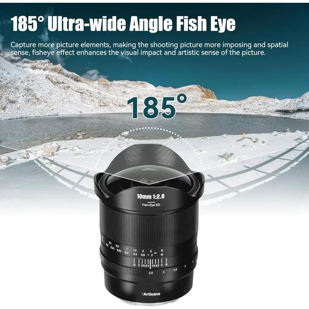 7 장인 10mm F2.8 II 풀 프레임 초광각 어안 렌즈 수동 초점 E 니콘 Z 캐논 RF L 마운트 미러리스