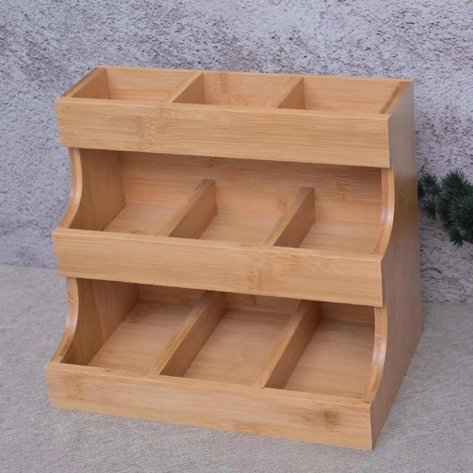 Tea Bag Organizer Vertical Display Stand Tea Rack Bag Station Wood Box Container for Kitchen Cabinet Dorm Pantry Office tea bag organizer
