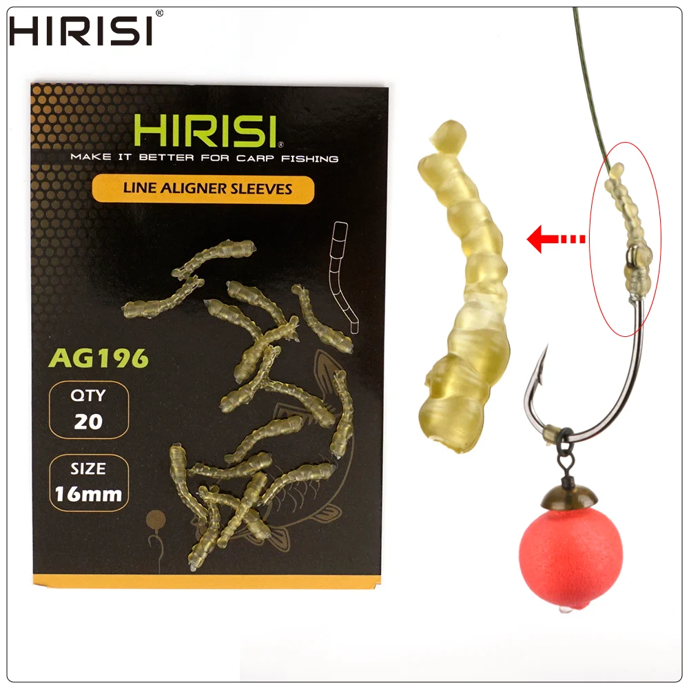 Hirisi 20 Stück Europäische Karpfenangel-Röhren 16mm Wurmförmiger Silikon-Leinenschutz Karpfenangel Anti-Tangle Rig Zubehör AG196 – Detail 5