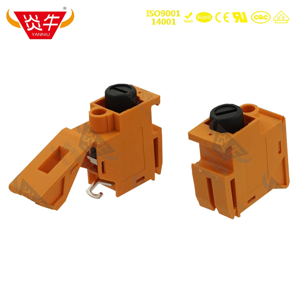 10PcsPSCF4 12.5 1P TRANSFORMER TEMINAL BLOCK With Fuse 12.5mm 1PIN PHOENIX CONTACT DEGSON KEFA YANNIU